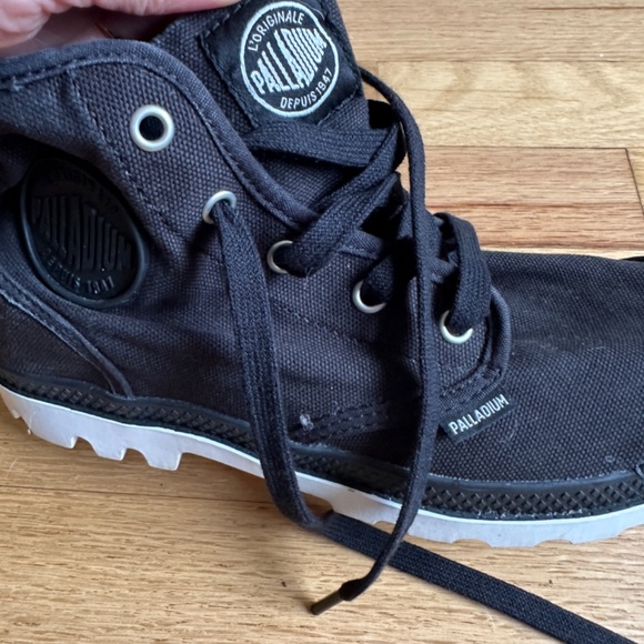 Palladium Black Canvas Boot Size 8.5 - Picture 5 of 7